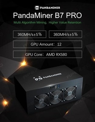 FAVORABLE los 360m minero Machine de Panda Brand Mdel Eth B7 con las tarjetas gráficas 8PCS